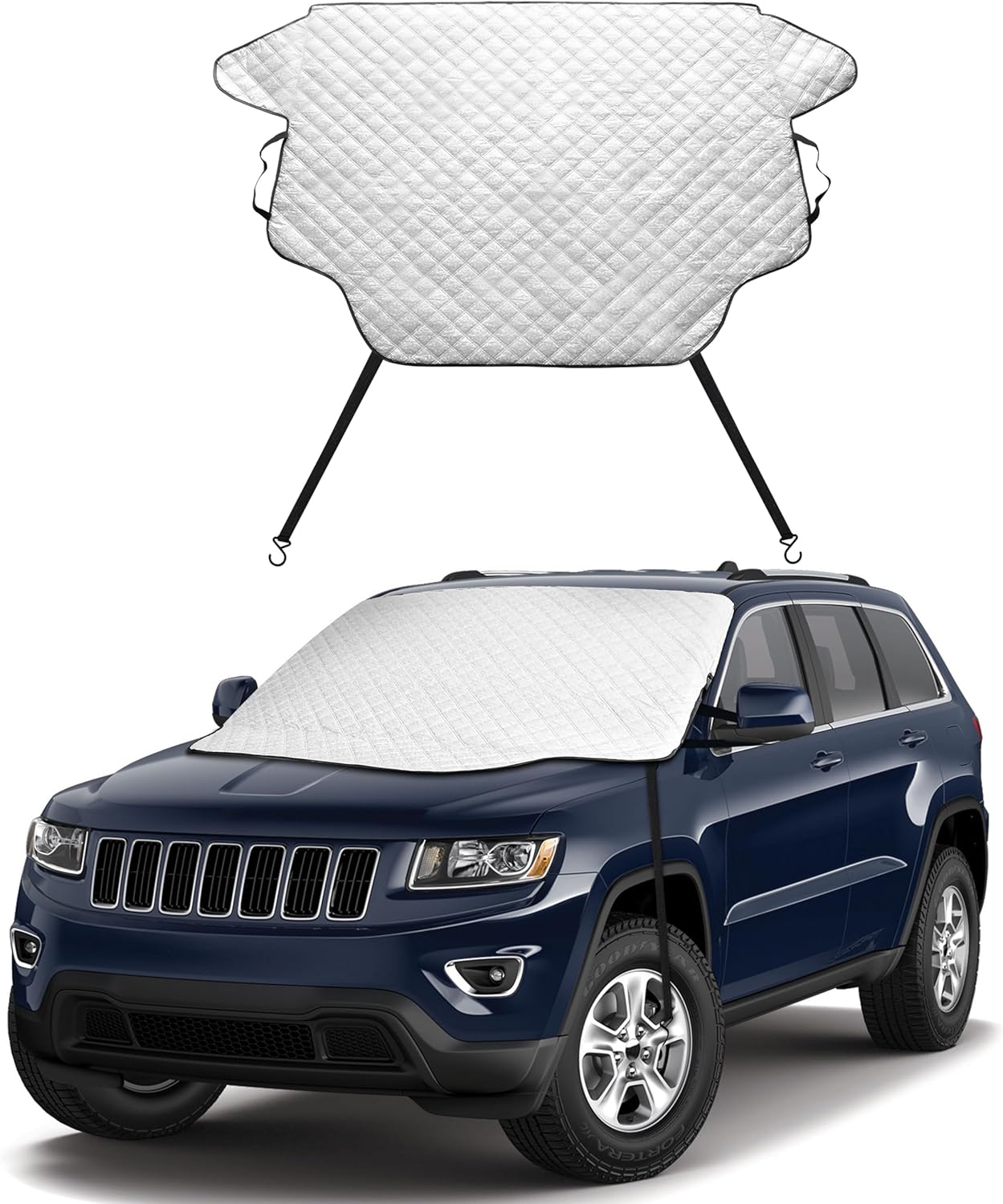 EcoNour PEVA Windshield Snow Cover with Elastic Hooks