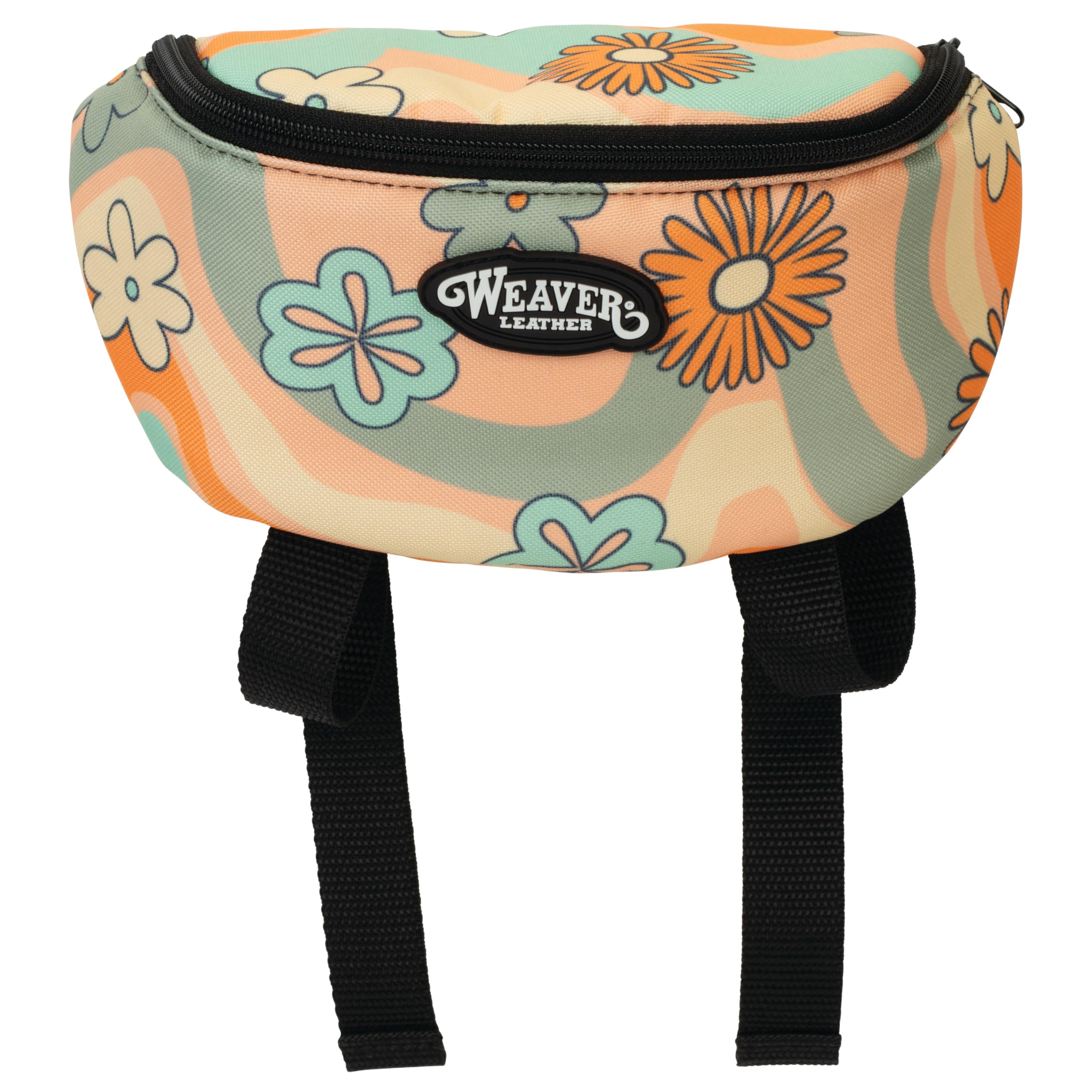 Weaver Leather Weaver Saddle Pouch, Borsa Sella Unisex, Fiore retrò, Taglia Unica