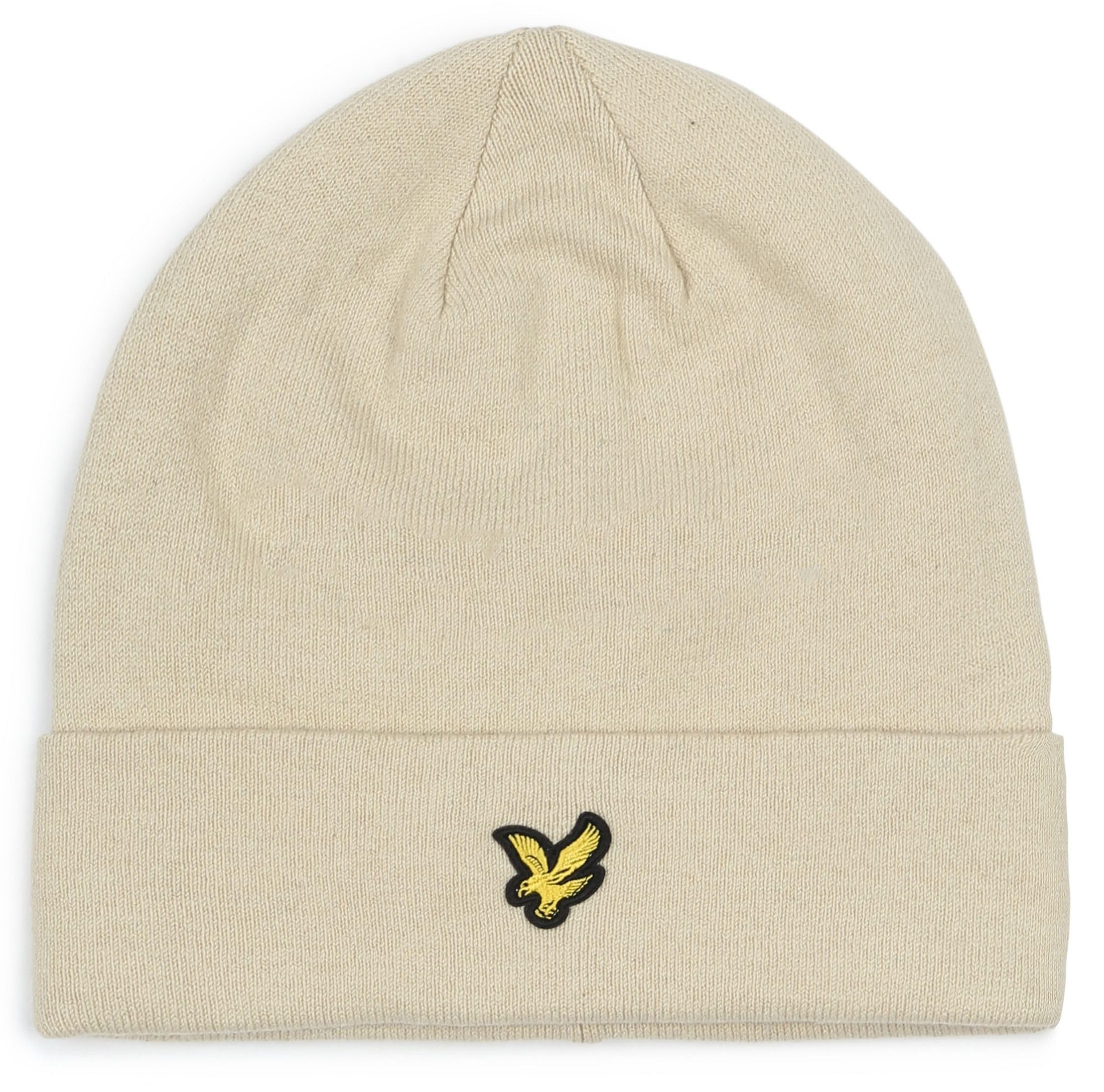 Lyle & Scott Men's Grey Taupe Cotton Merino Beanie Hat Knitted Hat, One Size