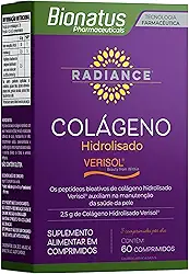 Bionatus, Radiance, Colágeno hidrolizado, Verisol, Suplemento alimentar, Colágeno Hidrolisado Verisol 2,5g, 60 cápsulas • 20 doses, Roxo