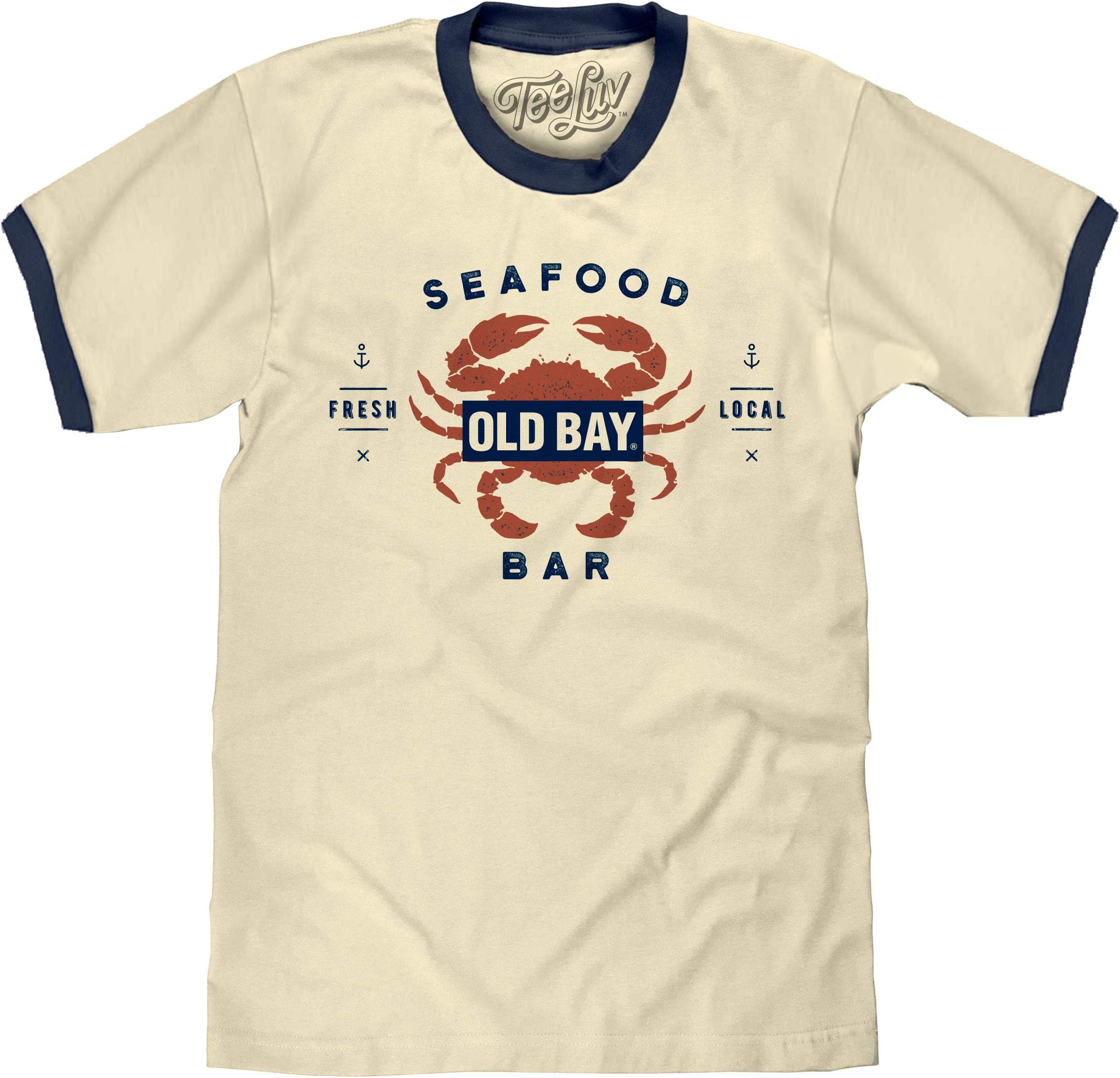 Men's Old Bay Seasoning Crab Ringer Tee Shirt