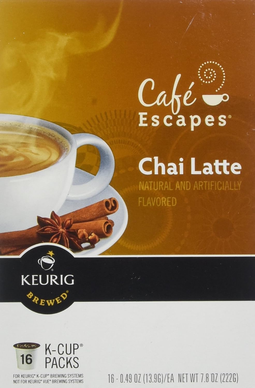 M.BLOCK & SONS 00805 16 Count Chai Latte K-Cup, White