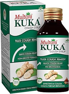 Kuka Cough Syrup 100ml | Get Ayurvedic Relief from Throat Issue, Chest Congestion, All Types Of cough & Cold | Goodness Of Tulsi, Pippali, Satpudina & Other Herbs