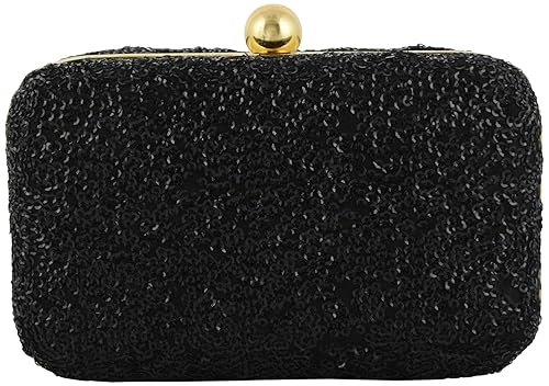 DUCHESS Women's Black Box Clutch