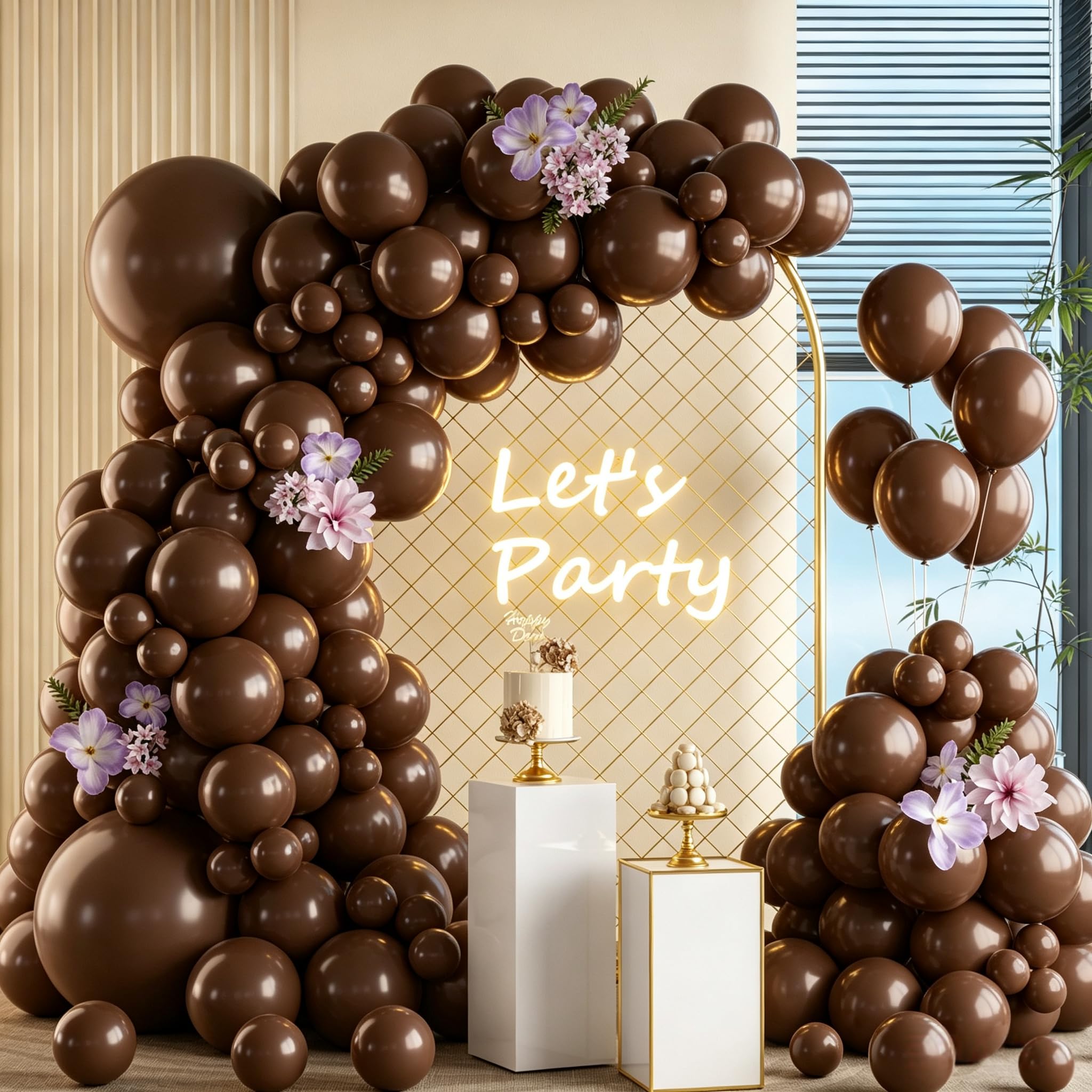 Dark Brown Balloons,105pcs Brown Balloons Garland Arch 18 12 10 5 Inch Different Sizes Latex Balloon Browns Balloons for Balloon Garland Arch Birthday Party Decoration Gender Reveal Baby Shower