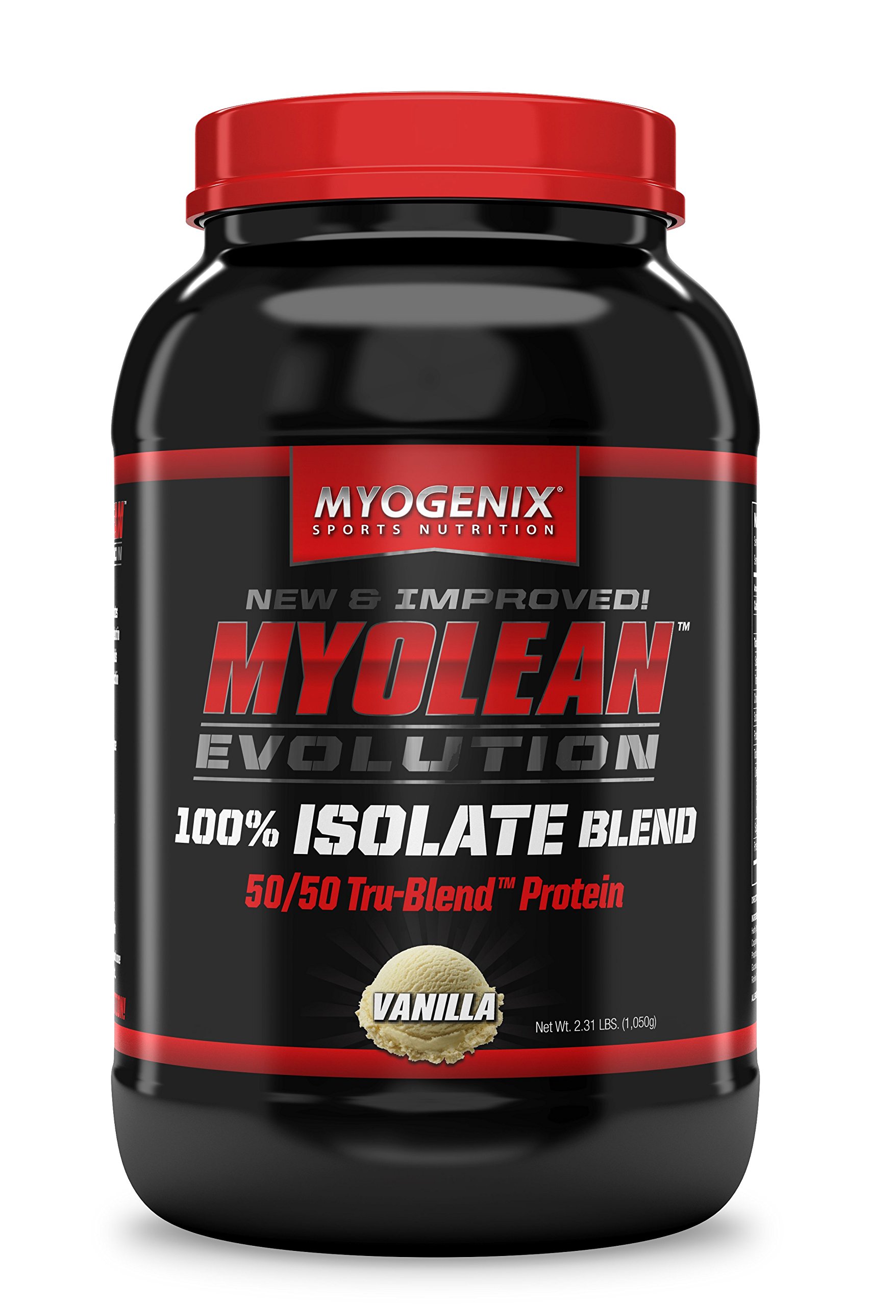 Vanilla Cream Whey Protein Powder - Myogenix Myolean Evolution Whey Isolate Protein Powder 21 of Protein Per Serving, Premium Protein Shake Powder, Protein Powder Vanilla (4.62 lbs)