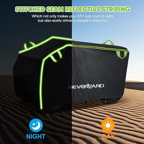 Miniatura 4 de NEVERLAND Cubierta para cuatrimoto, impermeable, resistente, para 4 ruedas, con hebilla, a prueba de polvo, anti rayos UV, resistente al viento,