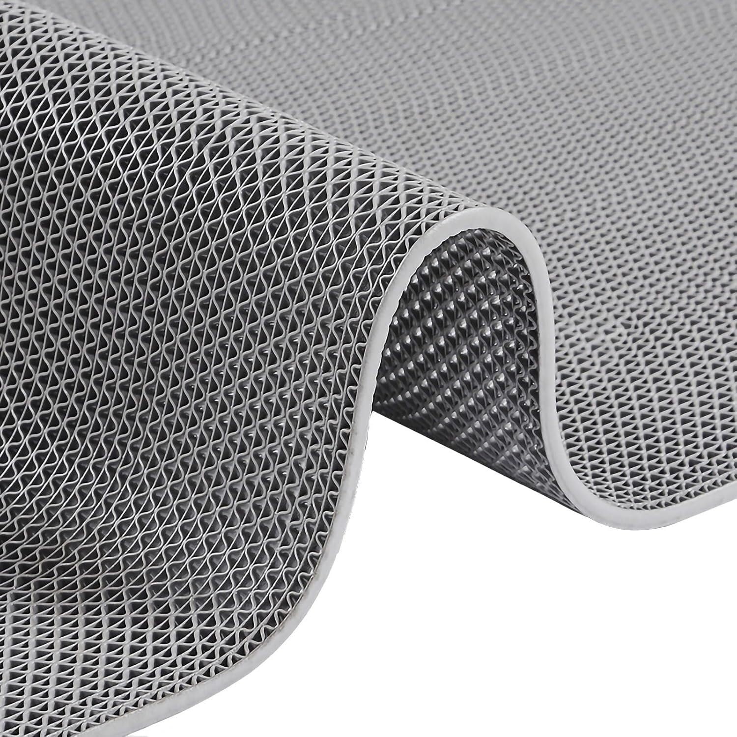 BHGFYXBS Wet Area Drainage Mat, 5.5Mm Thick Non-Slip Pvc Floor Mat For Kitchen, Shower Room, Swimming Pool,Grey-90cm x 120cm