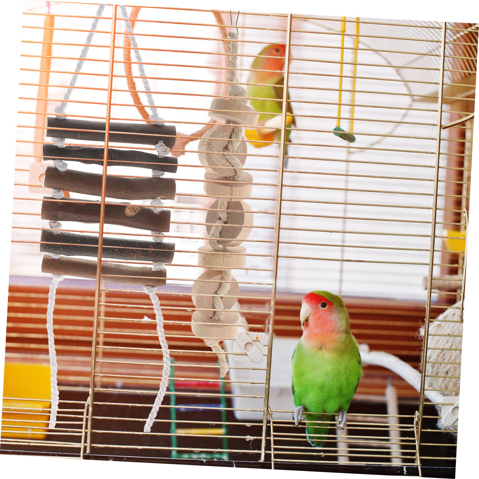 TOYANDONA 9stücke Vogel Kauspielzeug Für Mittelgroße Papageien Papageienspielzeug Aus Hochwertigem Material Großes Vogelspielzeug Mit Haken Für Käfig Vogelspielzeug Als Vogelversteck Und Ruh