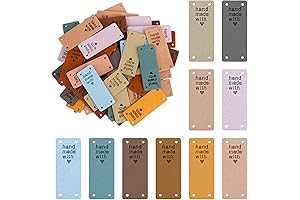 Personalized Leather Crochet Tags for Handmade Items