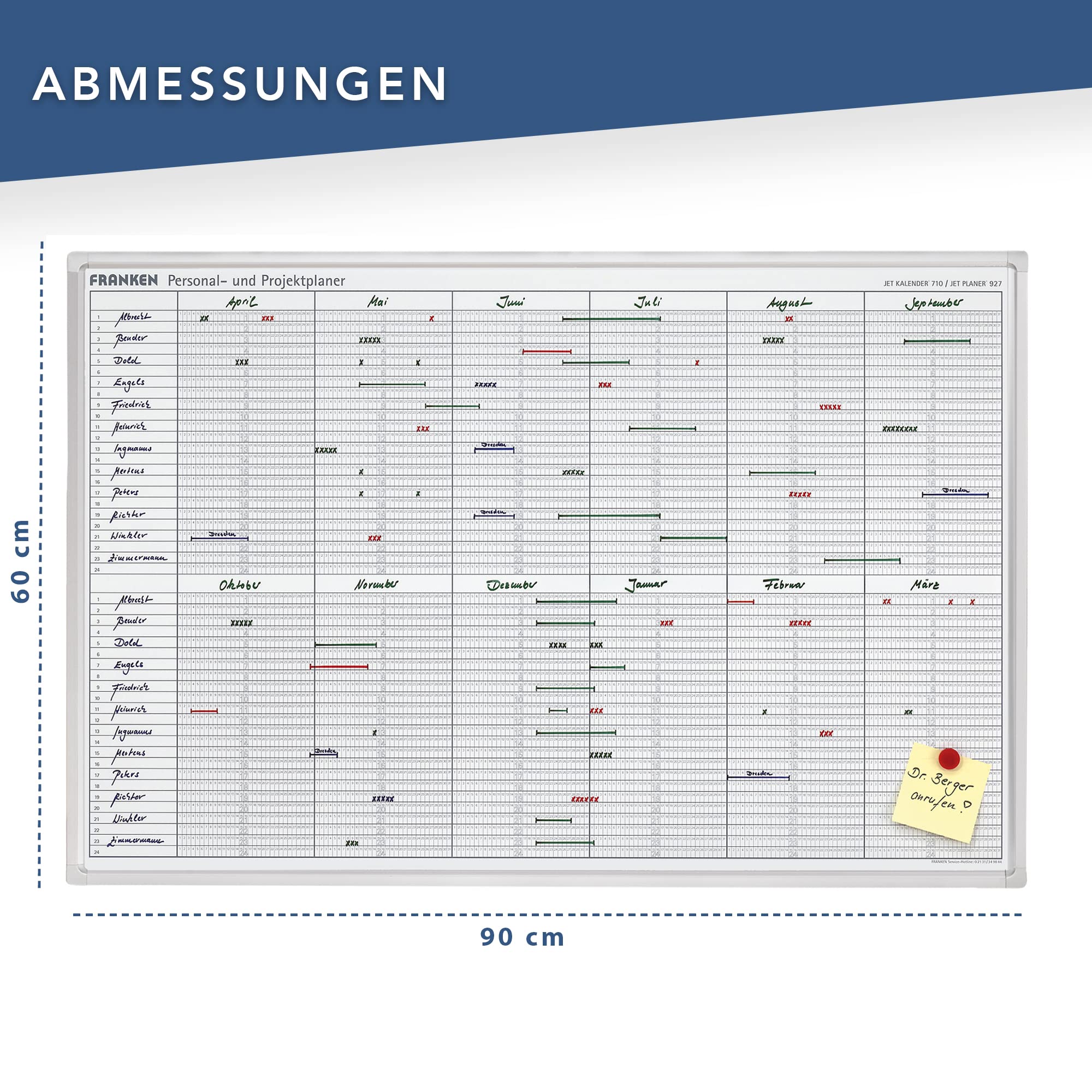 Calendrier Franken Jk710-Matériel pour Présentation et Affichage