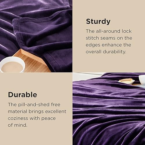 Miniatura 6 de Bedsure GentleSoft Manta de gran tamaño King grande de 120 x 120 pulgadas, manta de forro polar suave extra grande para cama, sofá, viajes,