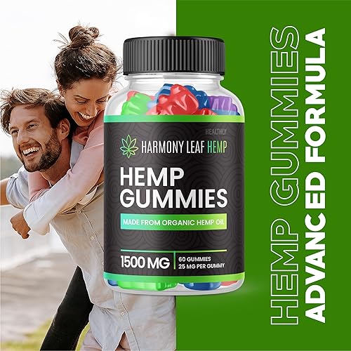 Miniatura 4 de Paquete de 3 gomitas Harmony Leaf – Gomitas de cáñamo Harmony Leaf fórmula de fuerza avanzada, gomitas de cáñamo Harmony Leaf Premium Hemp 25mg por