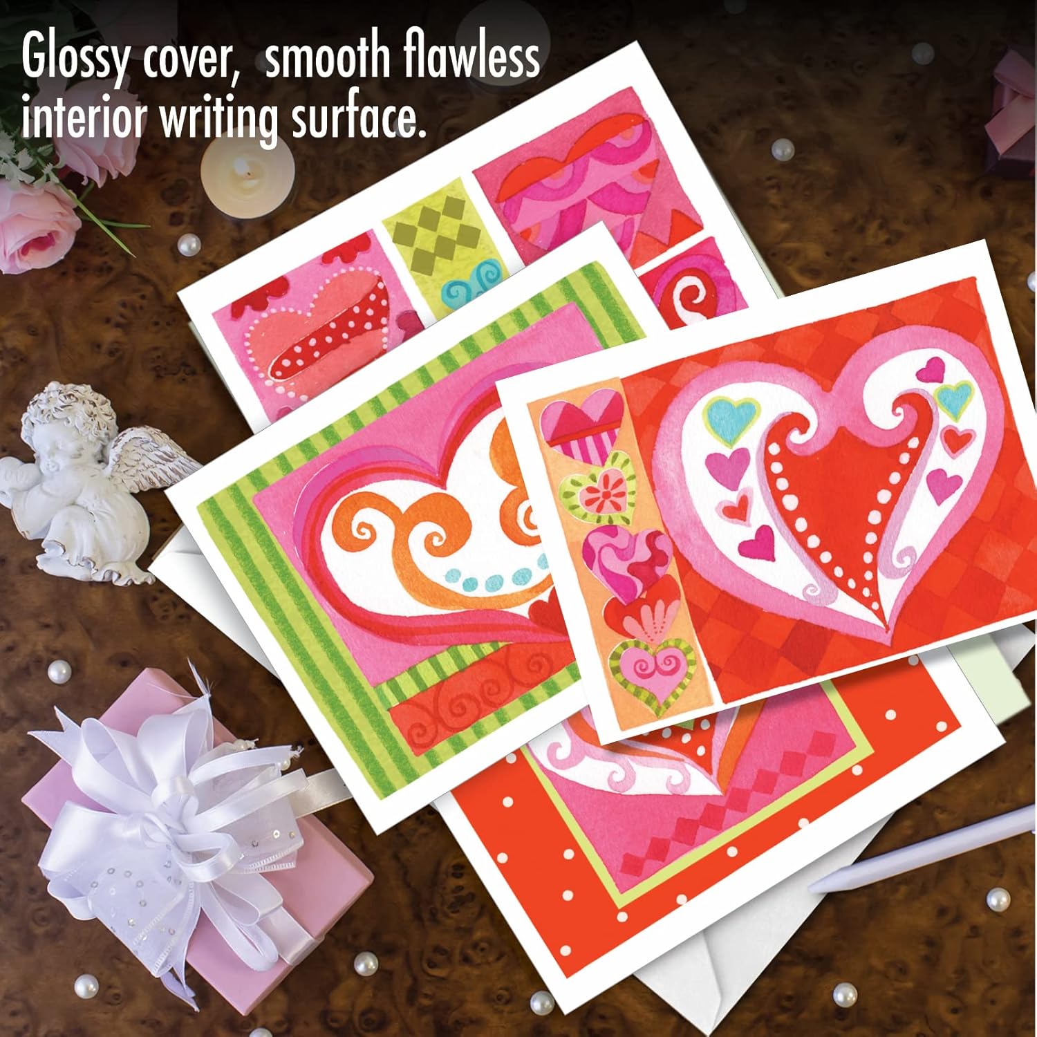 The Best Card Company 10 Assorted Mother's Day Notecards Bulk Box Set 4 x 5.12 Inch with Envelopes (10 Designs, 1 Each) Art Hearts AM6725MDG-B1x10 - Image 5