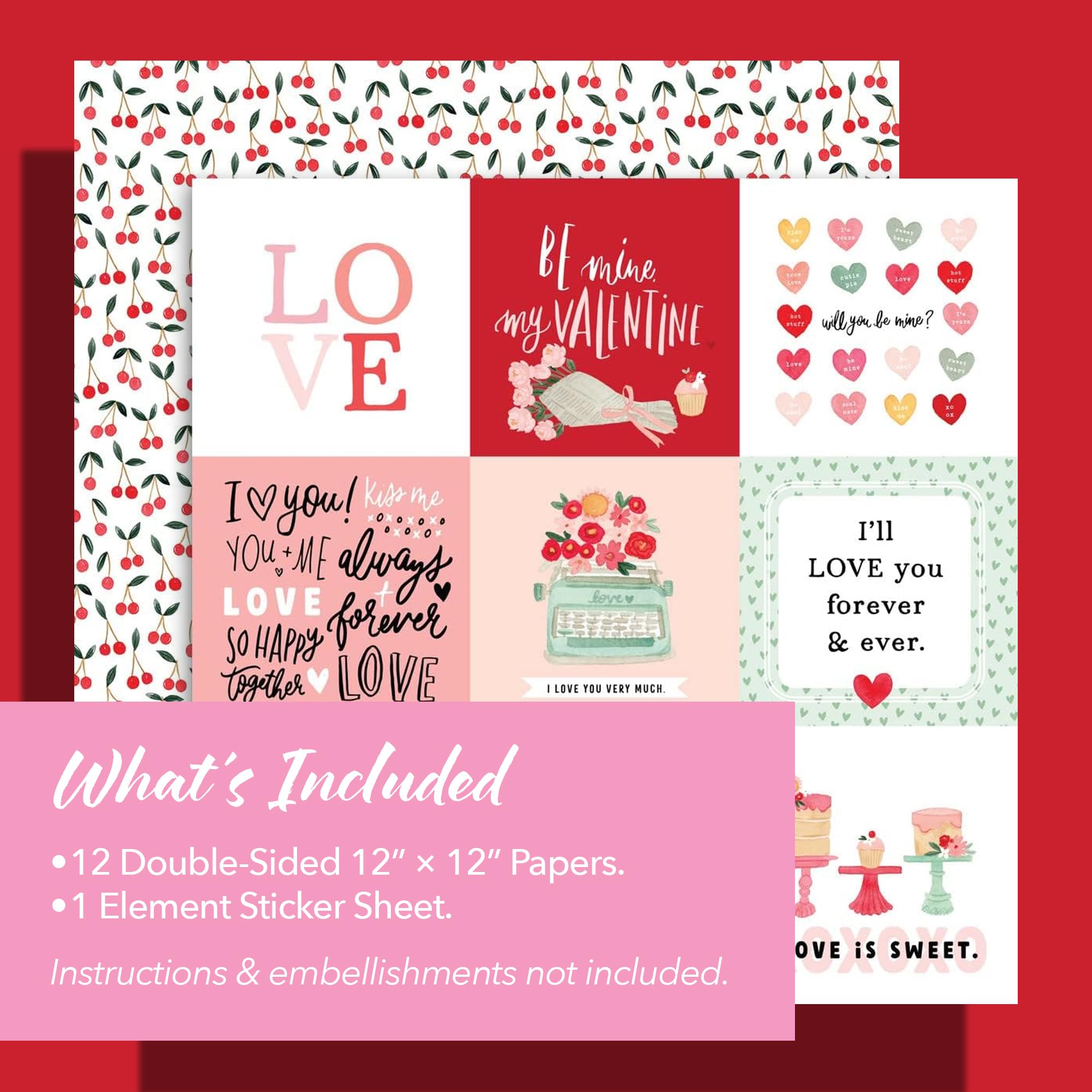 Carta Bella Collection Kit 12"X12"-My Valentine