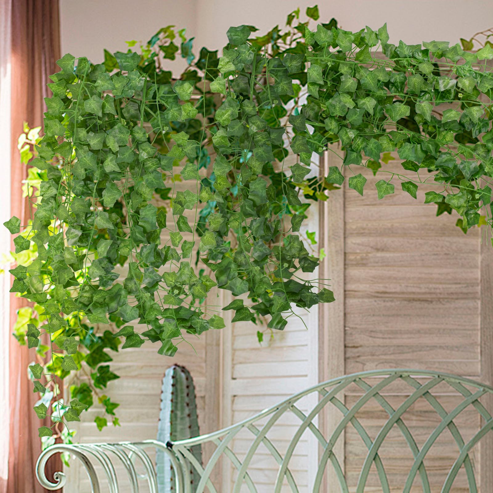 Amazon｜Bacucine フェイクグリーン ツタ 人工観葉植物 アイビー 造花