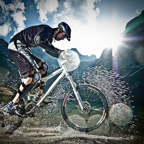 Miniatura 7 de Webetop 4 unidades de rodilleras protectores de codo para adultos, equipo de protección para coderas y rodilleras ajustables para hombre, coderas y