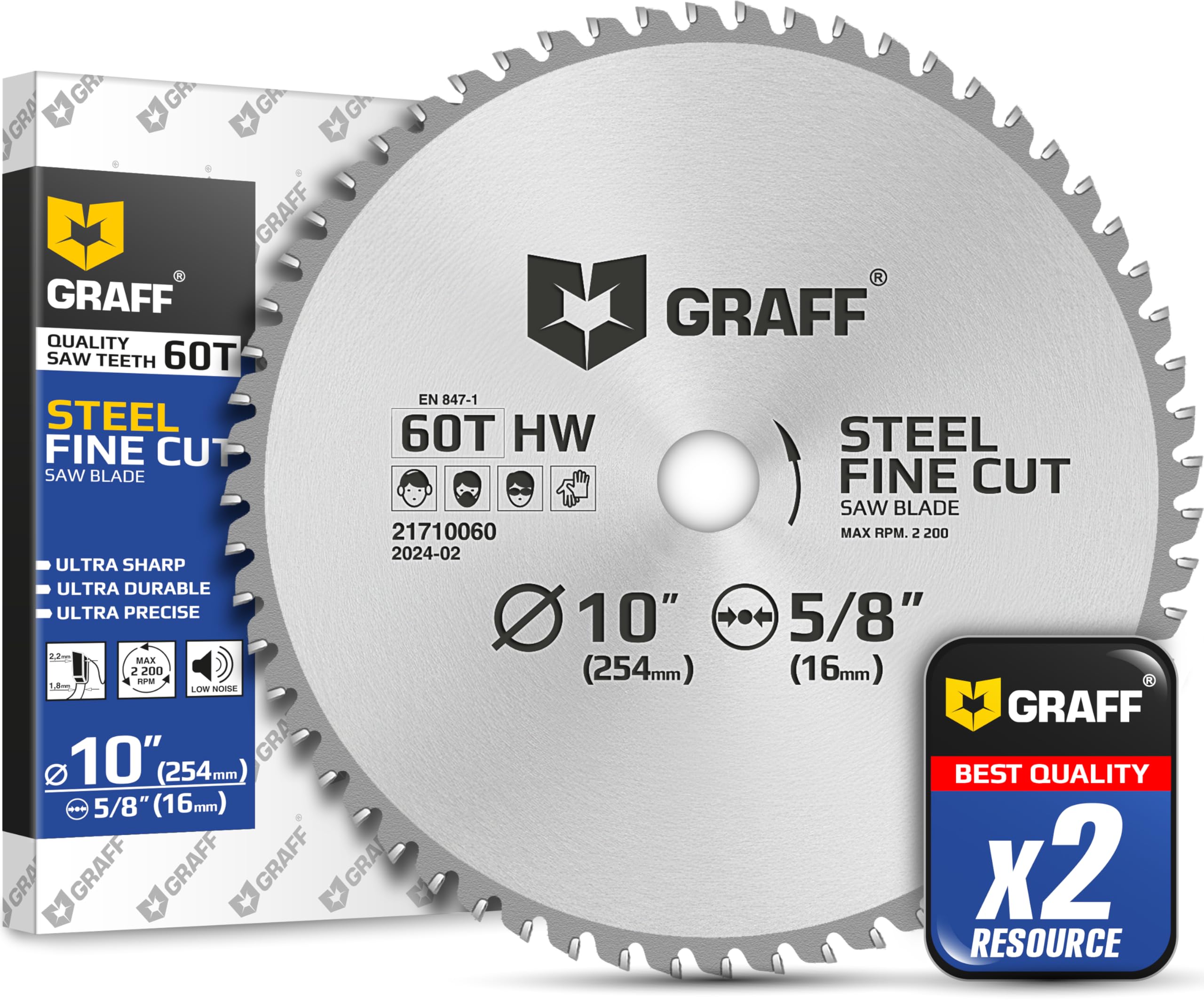 GRAFF Angle Grinder Blades - 4.5" Wood Cutting Set -6