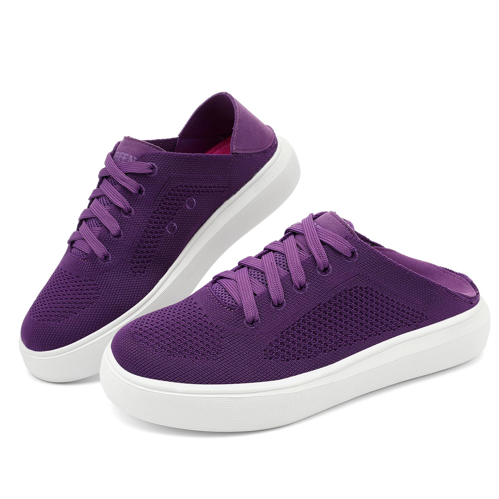 UBFEN Womens Fashion Sneakers Comfortable Slip On Shoes with Breathable Upper Lace-up Cozy Slipper for Work Travel Casual