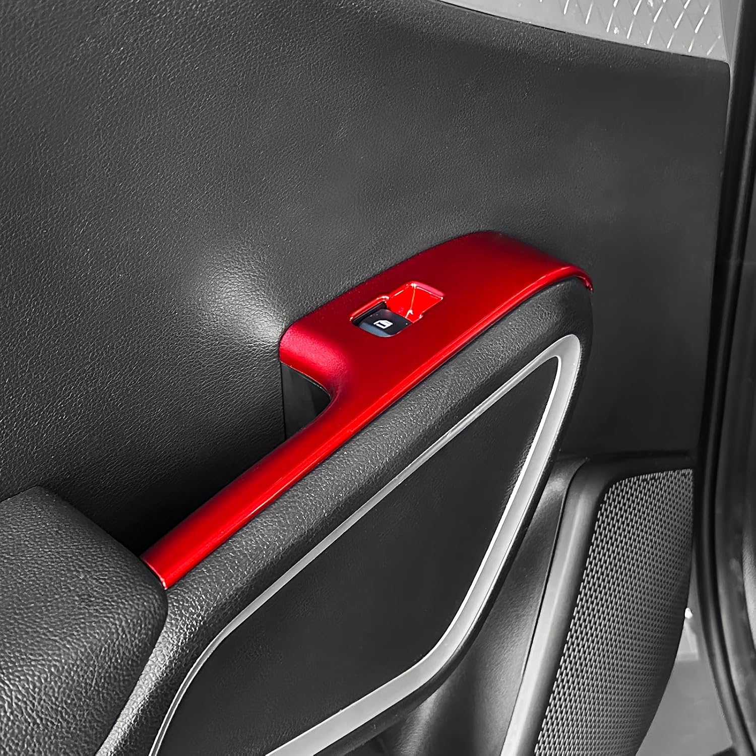 YOUTOOCAR 4PCS Window Switch Panel Trim Covers Compatible with Kia Soul 2022-2026 Accessories (Red)