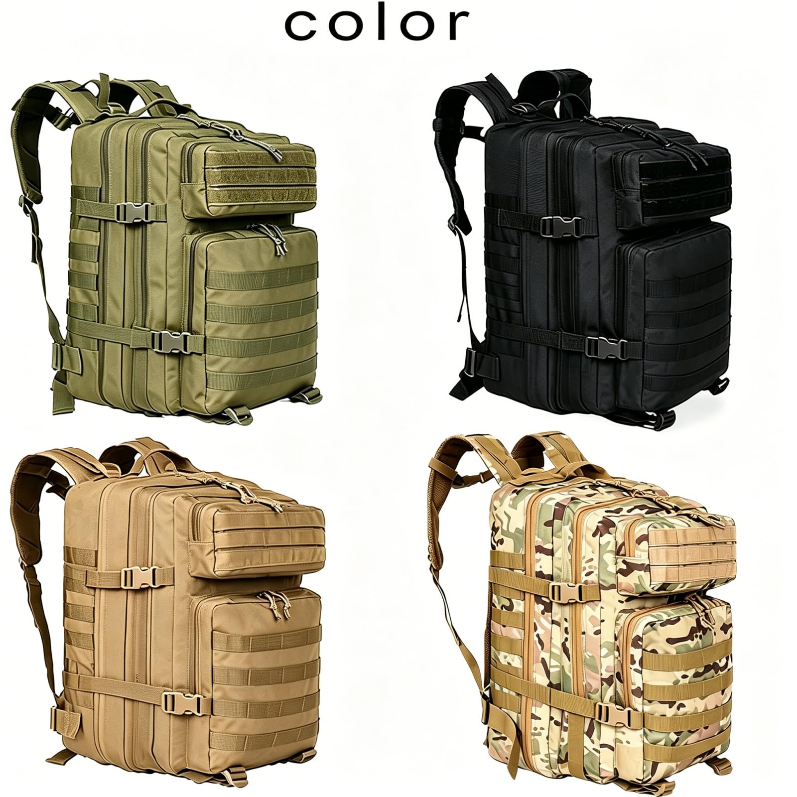 Lawaia 50l Sac à Dos Voyage Loisir, Sac à Dos Pour Moto Trekking RandonnéE Camping PêChe Escalade Alpinisme Ou Utilisation Quotidienne