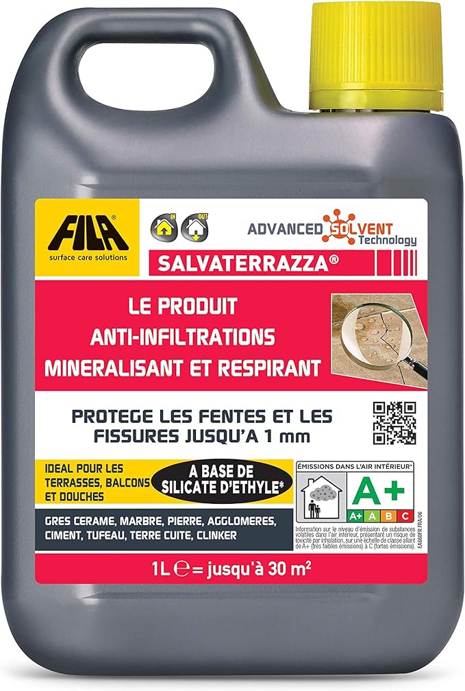 Fila Salvaterrazza®: Hidrorepelente consolidante para terrazas y exteriores 1L