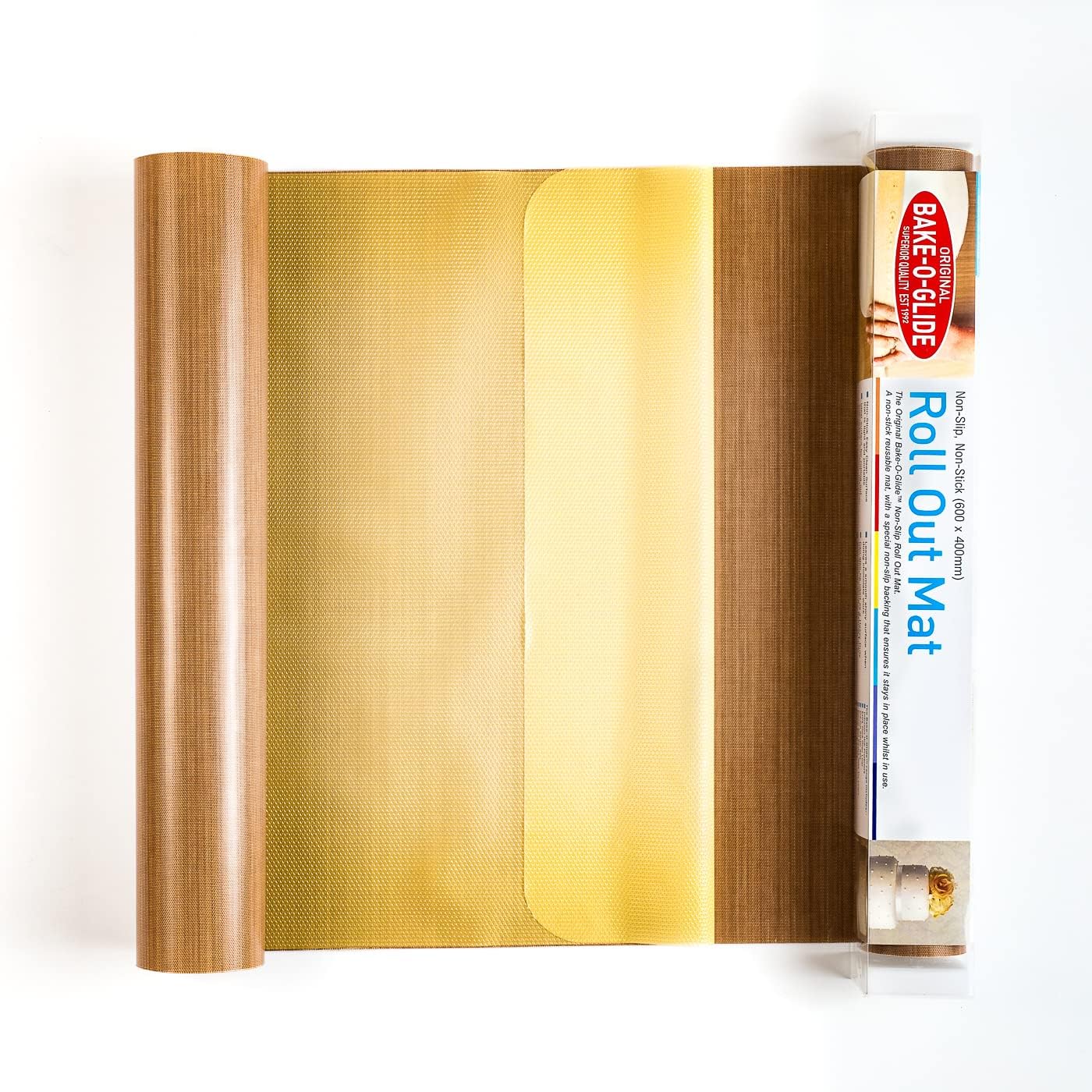 Bake-O-Glide Anti-Slip Roll Out Mat, Silicone, Brown, 600 x 500mm