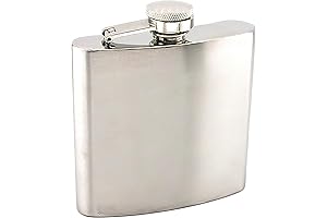 Stainless Steel Hip Flask 6oz, Small Travel Hip Flask for Liquor, Whiskey,...