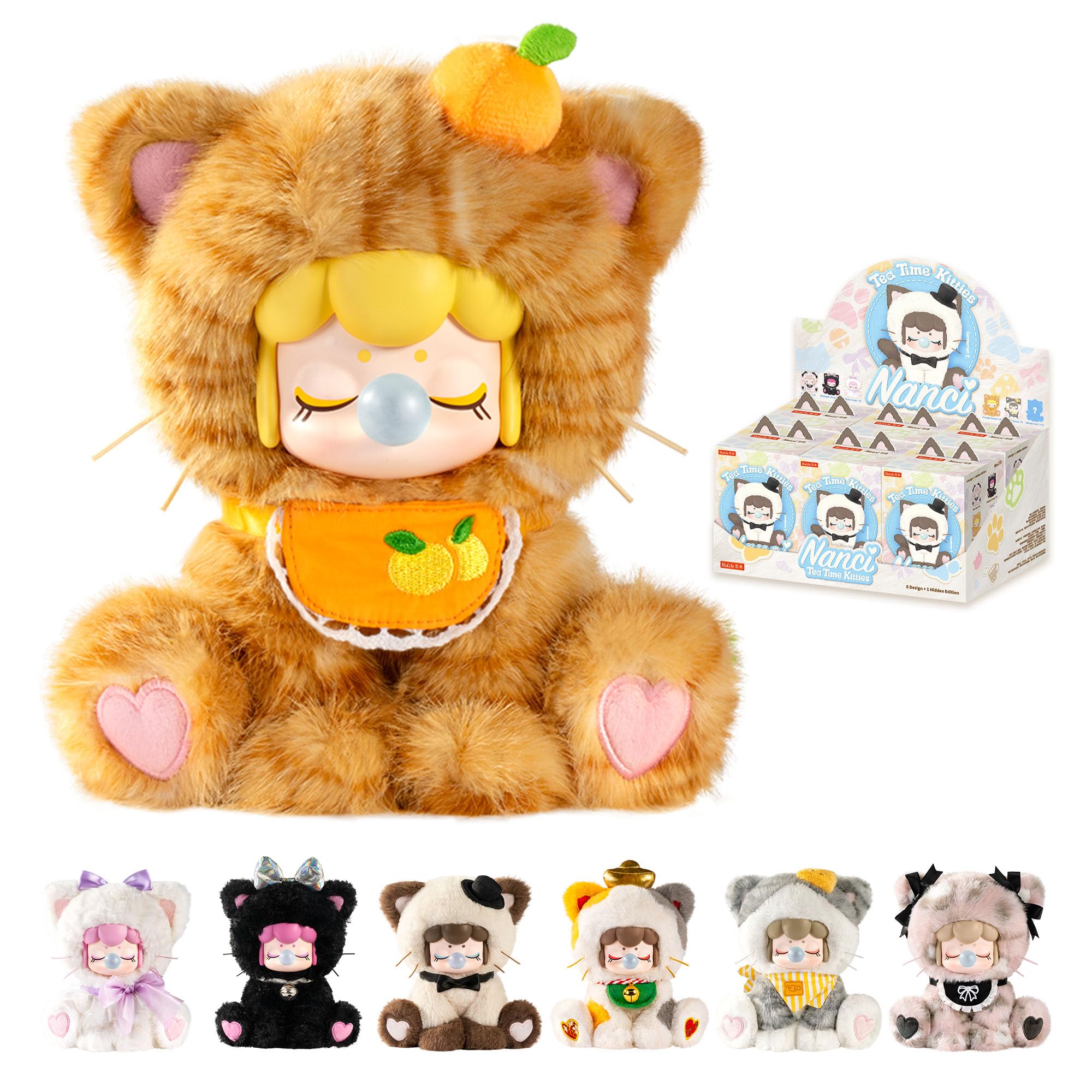 Rolife Nanci Bear Tea Time Kitties Blind Box Plush Pendant, 1 of 6, 17.5cm