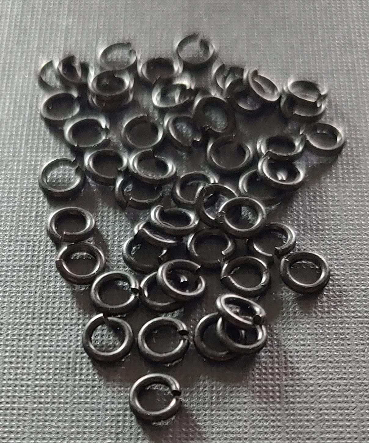 Snapeez II ULTRAPLATE Black Velvet Matte Plate Ring Hard Open Jump Ring 4mm Heavy Gauge (Pk 50) Jump Rings. The Ultra Secure No Solder Jump Ring. Made in USA.