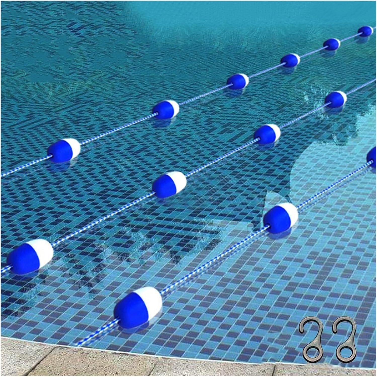 Corde de sécurité flottante évite la dérive en piscine et cours d'eau