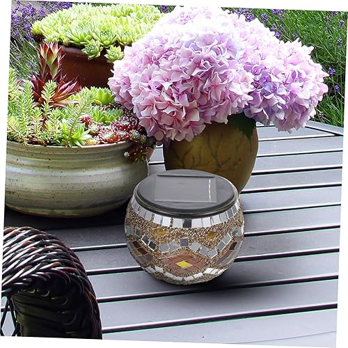 Miniatura 9 de DOITOOL Lámpara de luz de mosaico Lámpara de exterior con energía solar Mosaico azul Luz solar Luces decorativas al aire libre Decoración al aire