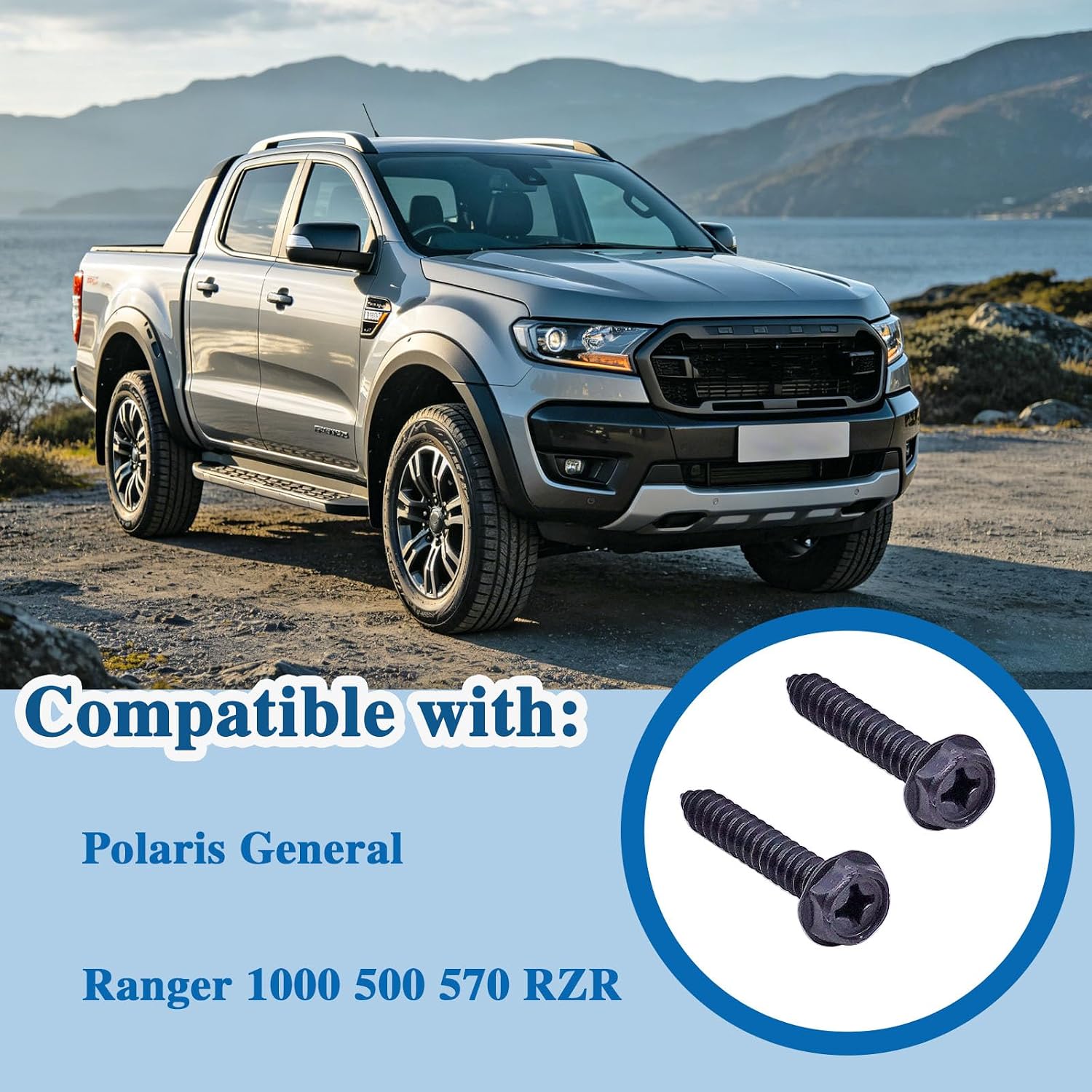 12 PCS Clutch Cover Screw Bolts 7519330 Compatible with Polaris RZR Ranger General 570 900 1000 2013-2025 – Replacement for 7519330 Clutch Cover Bolt Kit