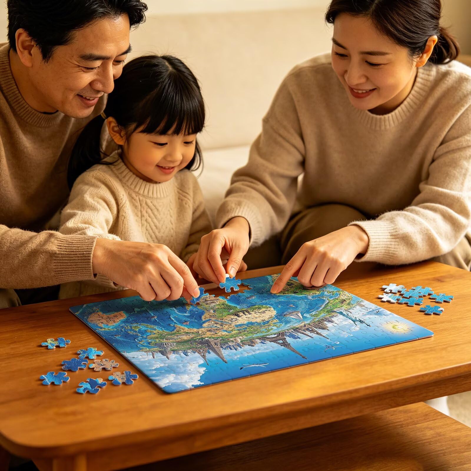 Puzzle astratto Terra, Puzzle Adulti 3000 pezzi, Puzzles Legno con Squisita Scatola di Imballaggio, Rompicapo per Esperti con Incastro Perfetto, Stampa Alta Definizione, Regalo per Adulti W3H-615