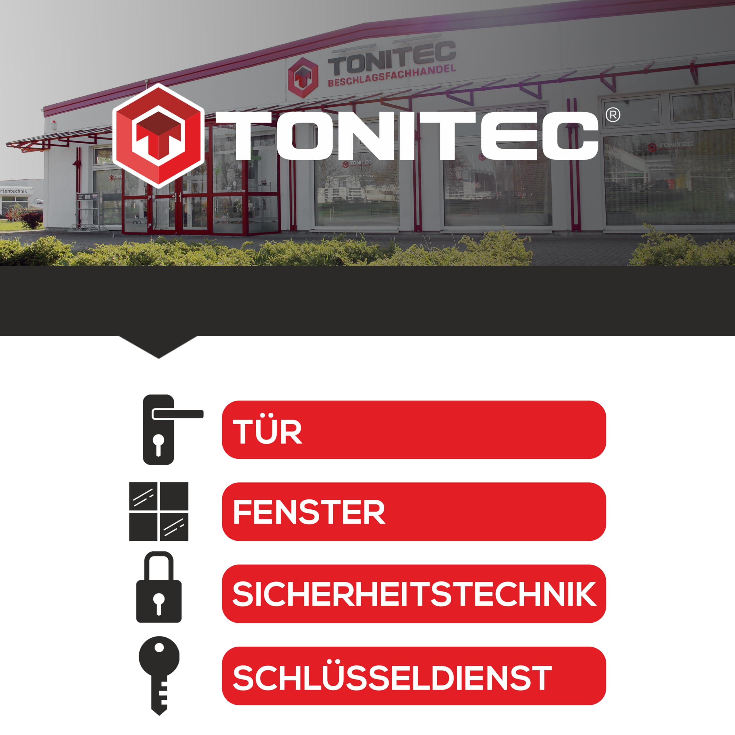ABUS Schließzylinder TEC440 by ToniTec Zylinderschloss als Doppelzylinder Größe 45/45 mm mit 6 Schlüssel inkl. ToniTec CodeCard und Befestigungsschraube