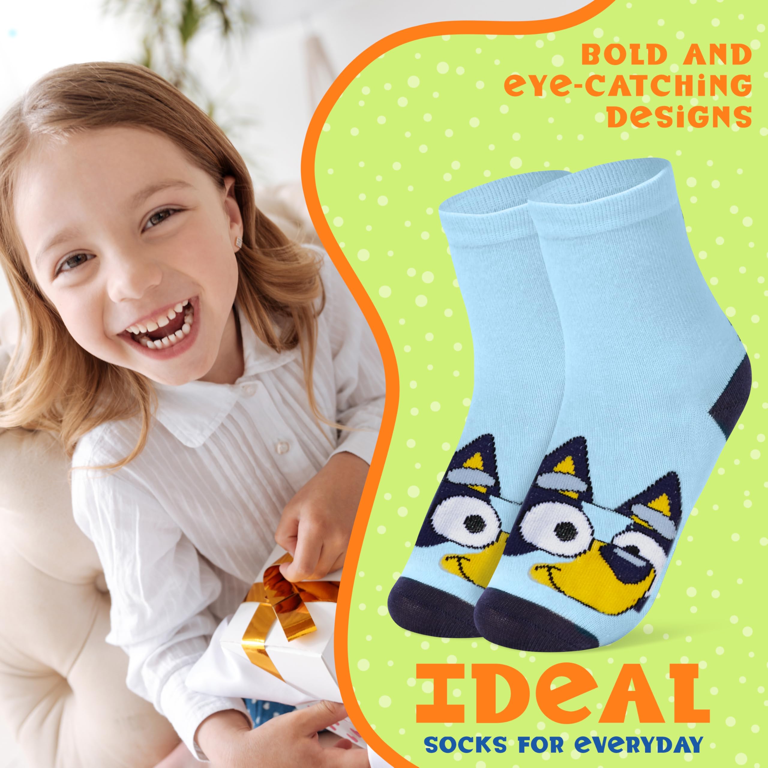 BlueY Calzini Bambina EU 27-30, Pacco da 5 Calze Calde, Traspirante Calze Bambino, Idea Regalo Accogliente