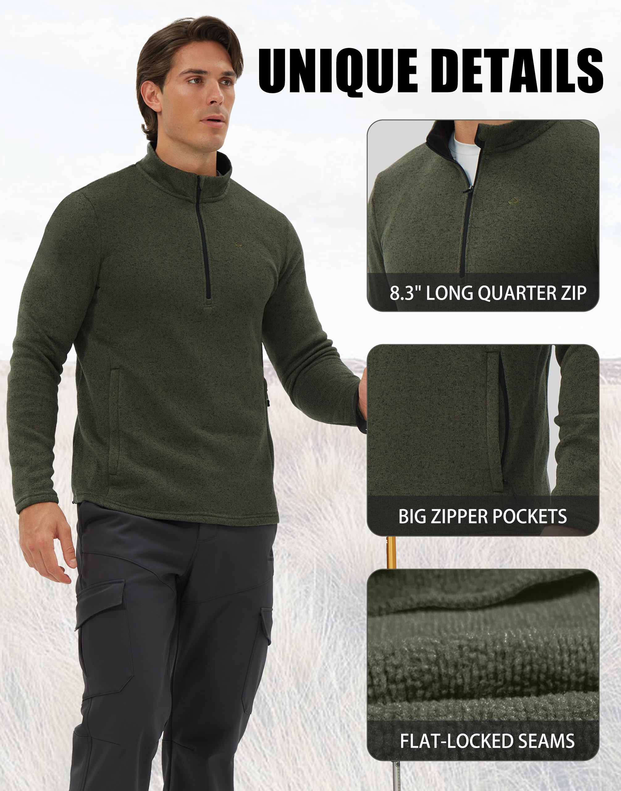 Pioneer Camp Pull en polaire avec poche zippée et manches longues pour homme