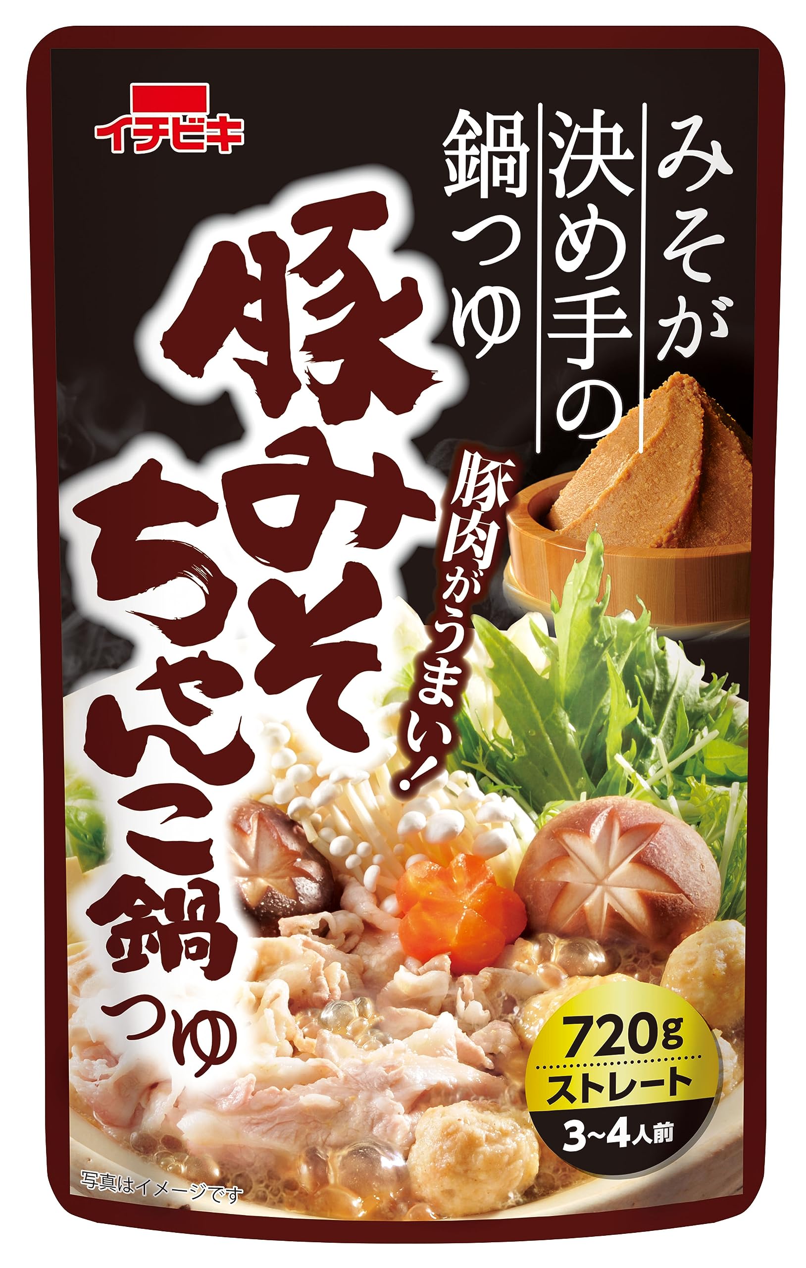 Amazon.co.jp: イチビキ ストレート豚みそちゃんこ鍋つゆ 720g : 食品