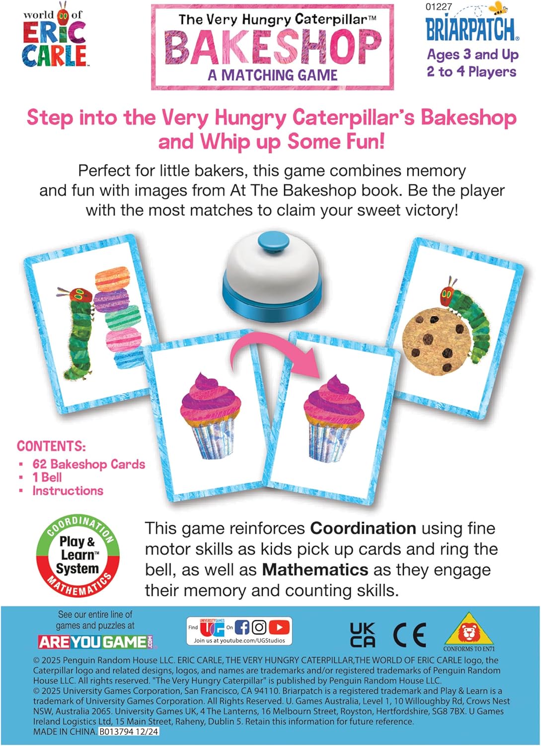 Briarpatch, The Very Hungry Caterpillar Bakeshop Matching Game, Based On Board Books By Eric Carle, Preschool Learning for Kids