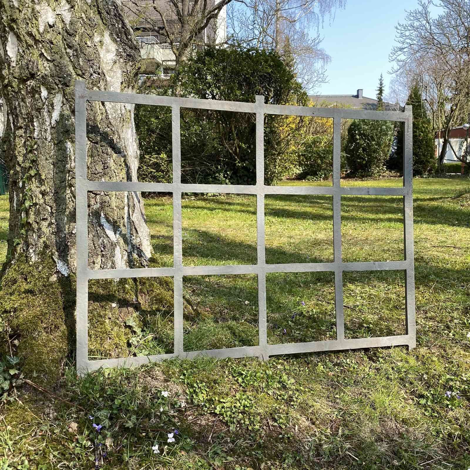 aubaho Fenster Grau Stallfenster Eisenfenster Scheunenfenster Eisen Antik-Stil 95cm