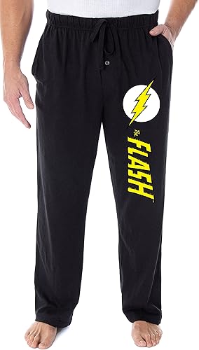 DC Comics Men's The Flash Vintage Superhero Logo Loungewear Pajama Pants