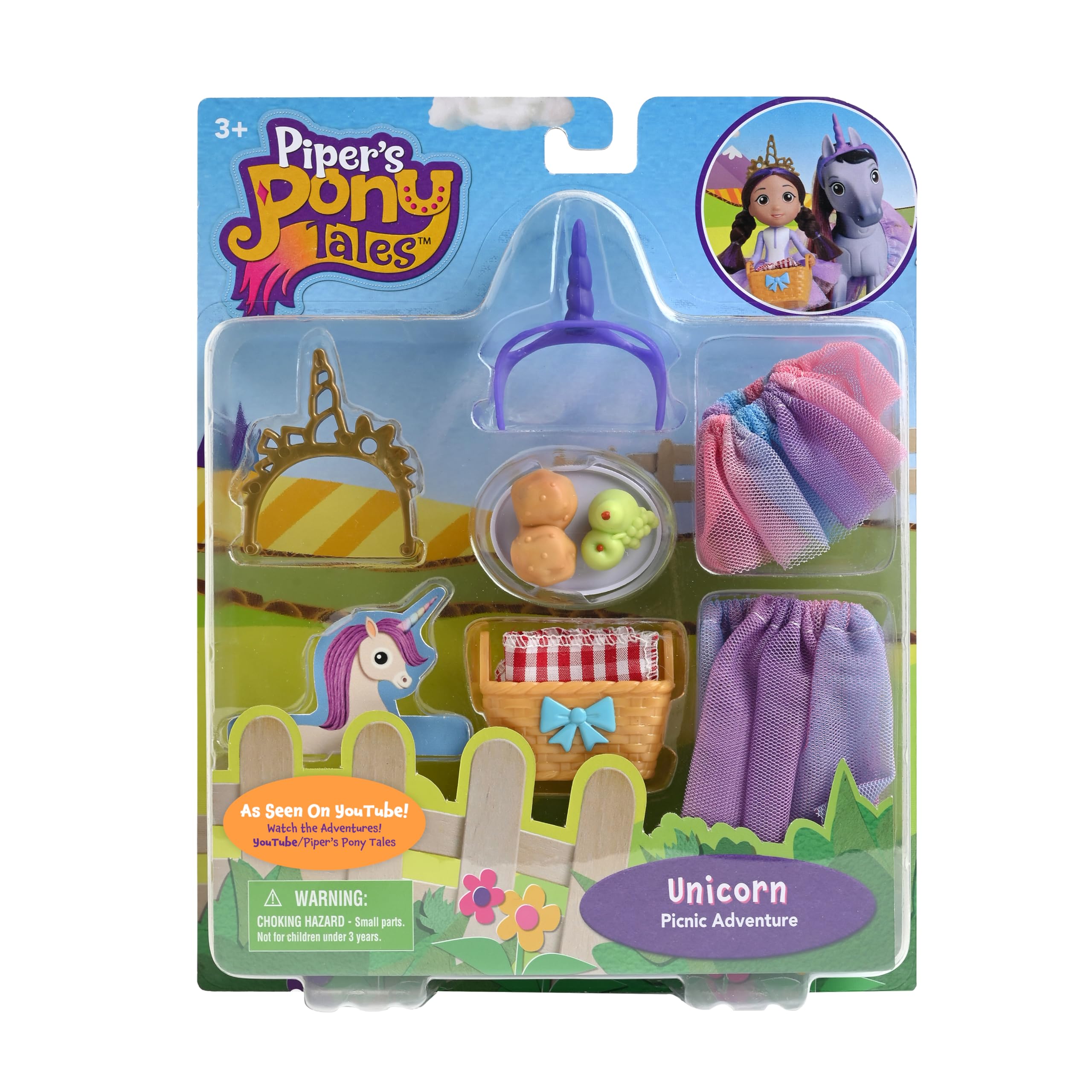 Breyer Horse Piper Pony Tales Unicorn Picnic Adventure 8512, Multicolor