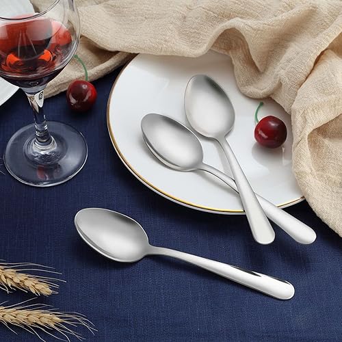 Miniatura 8 de Juego de cubiertos de 72 piezas, tenedores y cucharas de acero inoxidable, juego de vajilla duradera para el hogar, cocina y restaurante, apto para