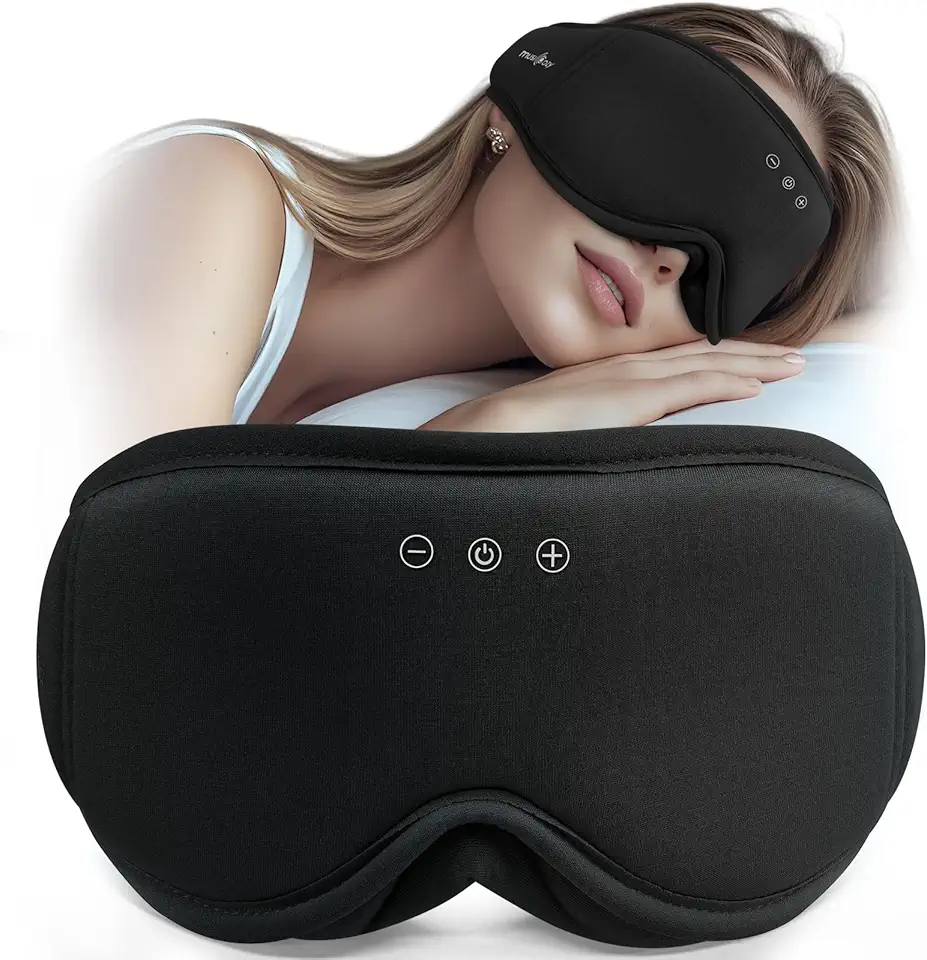 Sommeil premium 2026 : 50 produits pour dormir comme jamais MUSICOZY Masque de sommeil avec écouteurs, 100 % ombre, 3D, masque de sommeil Bluetooth, d