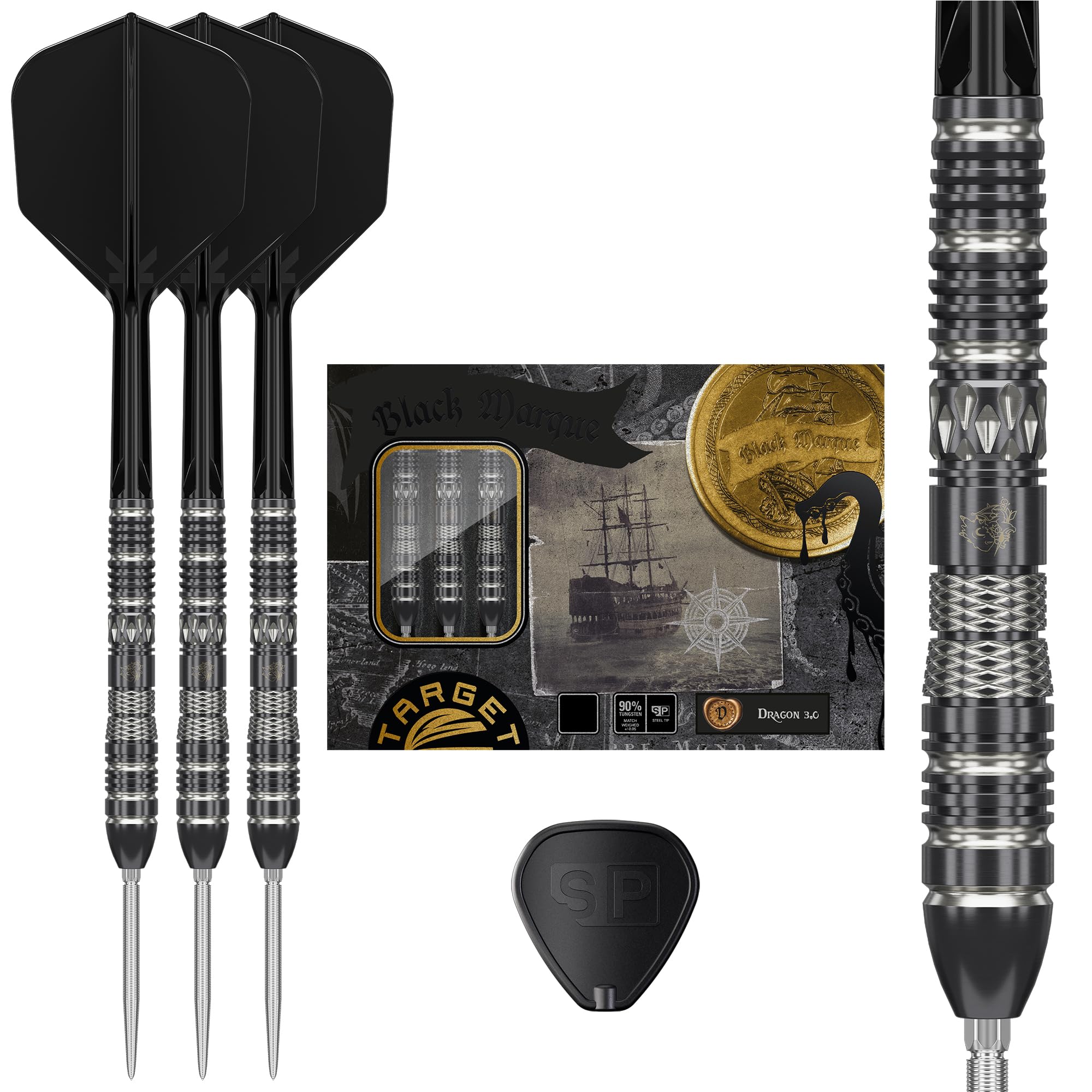 ダーツ TARGET BLACK MARQUE DRAGON 19G Amazon.com: Target Black Marque Dragon 3.0 Swiss Point Steel Tip