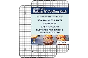 Oven-Safe, Dishwasher-Safe Cooling and Baking Rack Set
