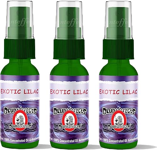 Blunteffects Blunt Effects - Ambientador 100 % concentrado para automóvilhogar Oder en aerosol neutralizador (paquete de 3) Elige el aroma (lila