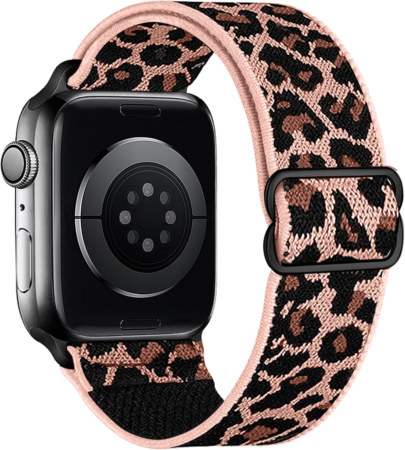 Leopard Stretchy Band Compatible with Apple Watch Band Women Men