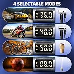 Zune Lotoo Rechargeable Tire Inflator Portable Air Compressor Cordless, 150PSI & 9000mAh Electric Bike Pump with Pressure Gauge & LED Light/12V DC Cable, Digital Airpump for Car Bicycle Motorcycle