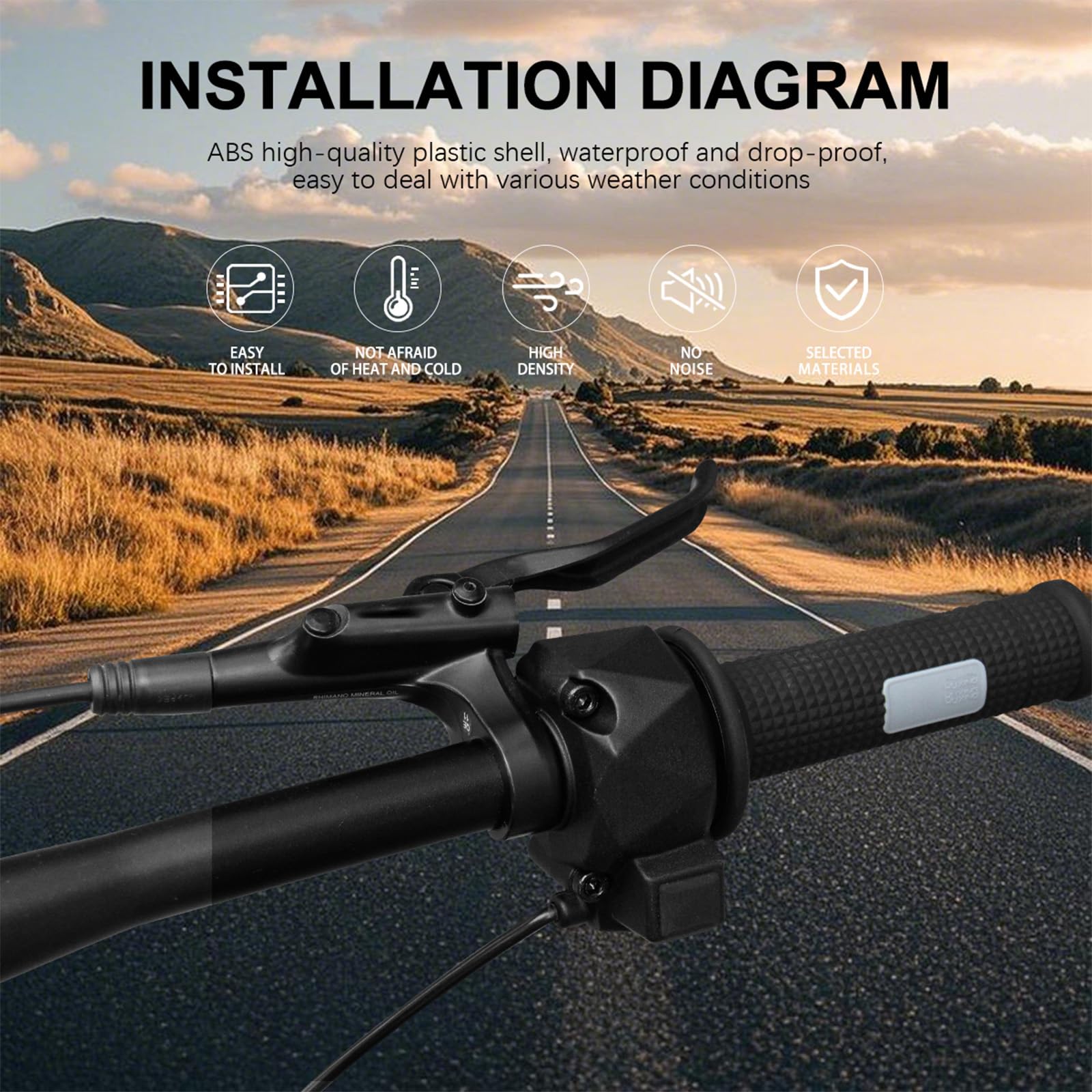 Prestazioni Acceleratore elettronico con cavo leggero da 1700 mm per fuoristrada E100X con impugnatura ' acceleratore a risposta rapida impermeabile IPX7